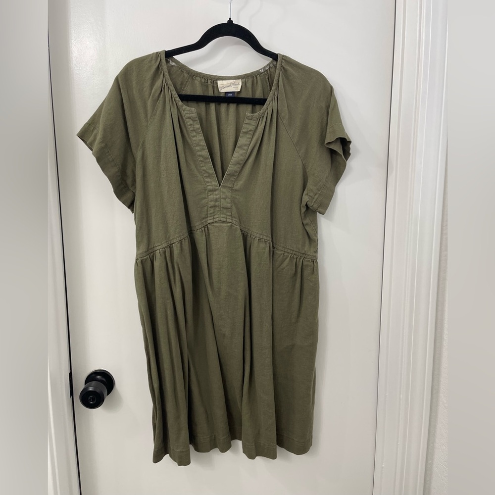 Universal Thread Khaki V-Neck Mini Dress